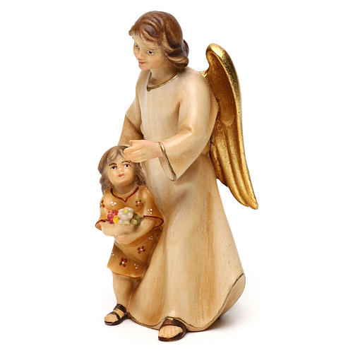 Modern guardian angel with girl in wood from Valgardena 3