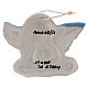 Angelito de colgar de cerámica Deruta con alas azules 5x10x1 cm s2