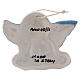 Aniołek do zawieszenia z ceramiki Deruta z błękitnymi skrzydłami 5x10x1 cm s2