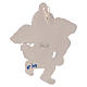 Deruta ceramic angel to hang with harp and blue wings 10x10x1 cm s3