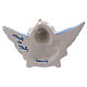 White ceramic Angel hanging with light blue wings made in Deruta 3 in s3