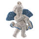 Angel with trumpet 10 cm in terracotta made in Deruta s1