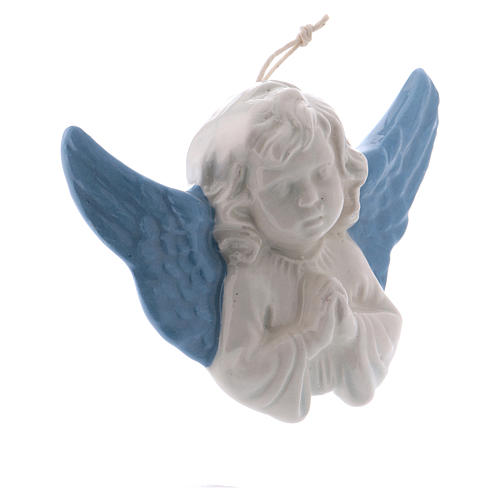 Ceramic praying Angel hanging made in Deruta 3 in 2