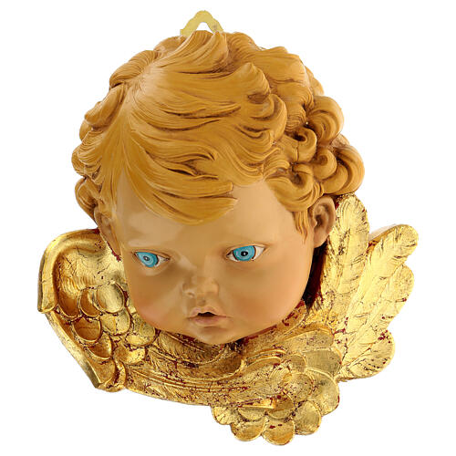 Tête d'ange avec cheveux blonds 19 cm Fontanini 1