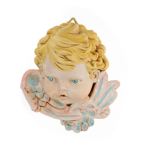 Cabeça de anjo com cabelo loiro 19 cm Fontanini 1