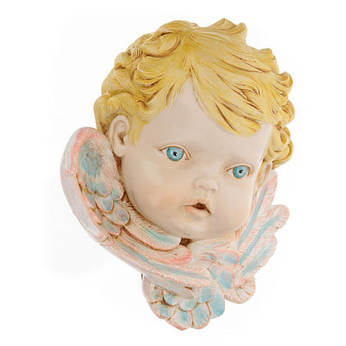 Cabeça de anjo com cabelo loiro 19 cm Fontanini 3