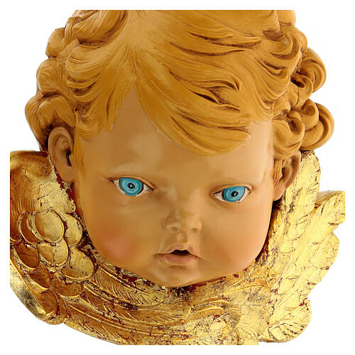 Cabeça de anjo com cabelo loiro 19 cm Fontanini 2