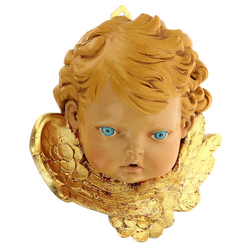 Cabeça de anjo com cabelo loiro 19 cm Fontanini 3