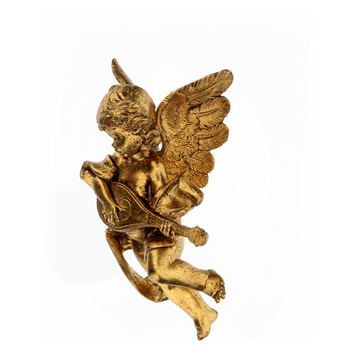 Anjo dourado com bandolim Fontanini 17 cm 2