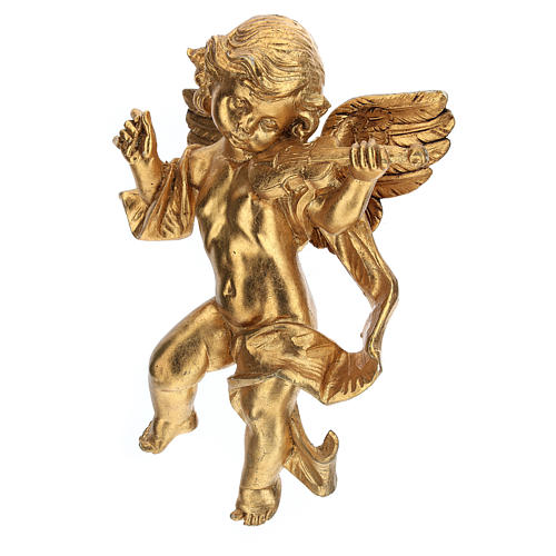 Anioł grający na instrumencie muzycznym płatek złota Fontanini cm 27 2
