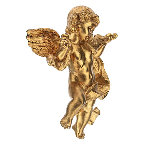 Anioł grający na instrumencie muzycznym płatek złota Fontanini cm 27 3