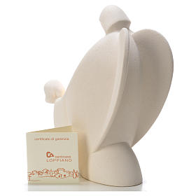 Engel mit Mädchen 18cm Feuerton s3