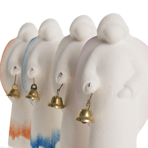 Angel figurine, with handbell, stylized 4