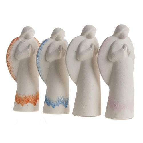 Praying Angel Figurine Model, Stylized 3