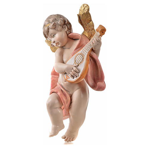 Angel with mandolin, 36cm Fontanini, porcelain like 3