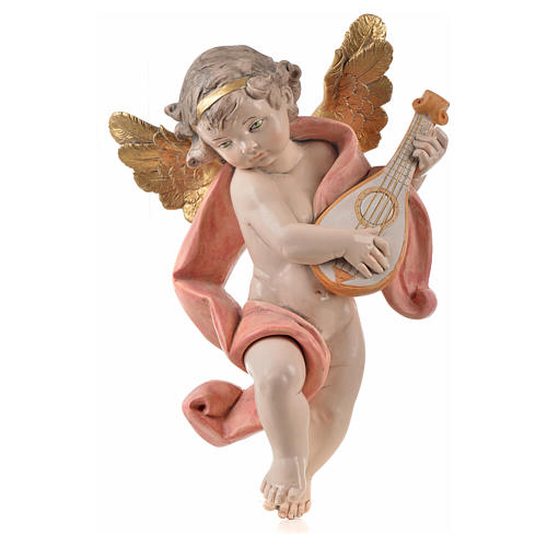 Anjo com bandolim Fontanini 36 cm efeito porcelana 1