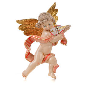 Ángel con violín Fontanini cm. 17 símil porcelana