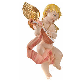 Anjo com bandolim Fontanini 27 cm acabamento porcelana