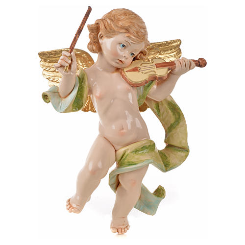 Engel mit Geige Fontanini 27 cm, wie Porzellan 1