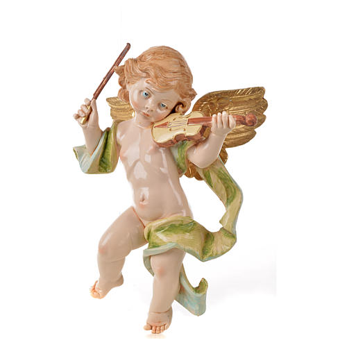 Engel mit Geige Fontanini 27 cm, wie Porzellan 3