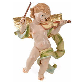 Ángel con violín Fontanini cm. 27 símil porcelana