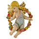 Anjo da Primavera com flores Fontanini efeito porcelana para presépio com peças altura média 17 cm s1