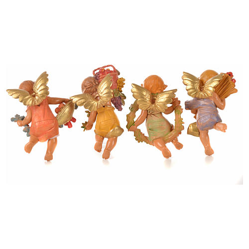 Anjos das Estações do Ano 4 peças Fontanini para presépio com figuras altura média 12 cm 2