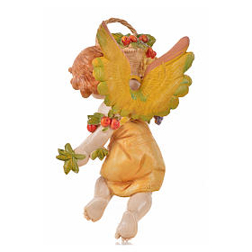 Anioł Jesieni z winogronem Fontanini cm 17 typu porcelana
