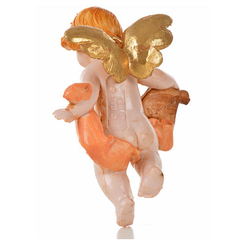 Engel mit Leier rosa Fontanini 7 cm, ähnlich zu Porzellan 2