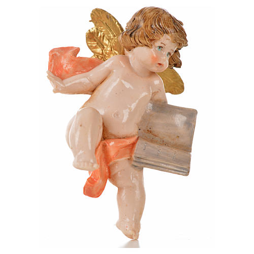 Anioł z książką różowy Fontanini cm 7 typu porcelana 1