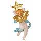 Anjo com estrela azul Fontanini 7 cm efeito porcelana s2