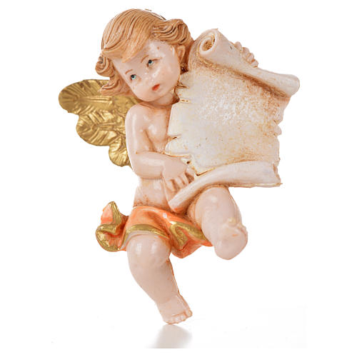 Anioł z pergaminem różowy Fontanini cm 7 typu porcelana 1