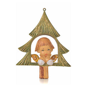 Angelito con árbol de navidad cm. 9 Fontanini