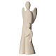 Guardian angel, kneeling in grès porcelain, ivory colour 28cm s1