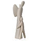 Ange gardien avec enfant grès porcelaine h 28cm ivoire s2