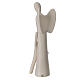 Angelo custode con bimbo gres porcellanato h 28 cm avorio s3