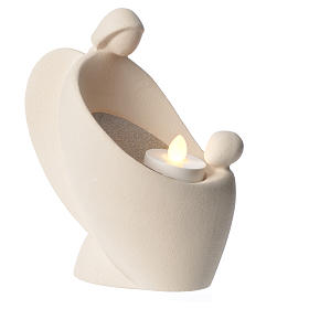 Anges: Ange gardien avec enfant argile Gold Centre Ave Anges: Ange gardien avec enfant argile Gold Centre Ave