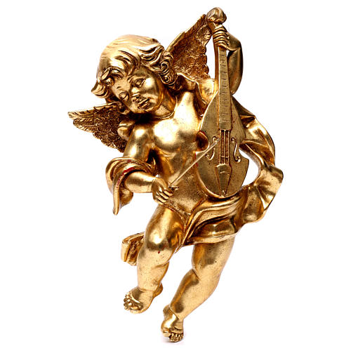 Gilded angel with violin statue 40 cm 1