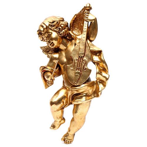 Gilded angel with violin statue 40 cm 2