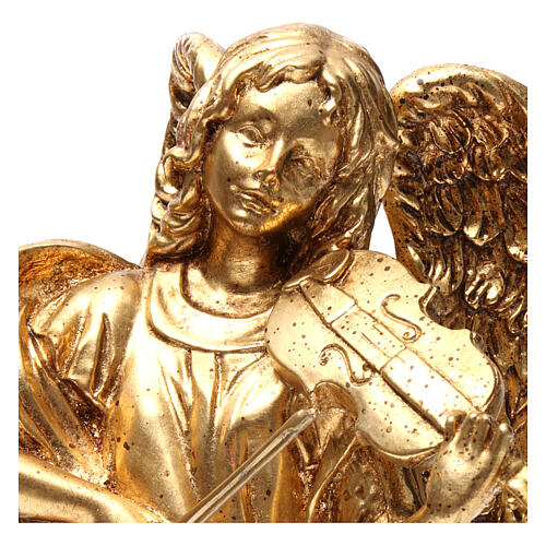 Standing angel 35 cm in gold leaf hand painted 2