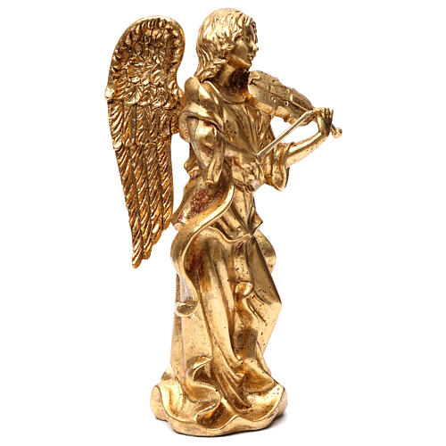 Standing angel 35 cm in gold leaf hand painted 4