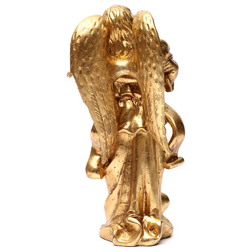 Standing angel 35 cm in gold leaf hand painted 5