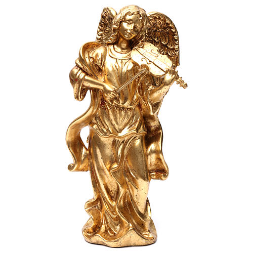 Anioł stojący 35 cm złoty listek 1