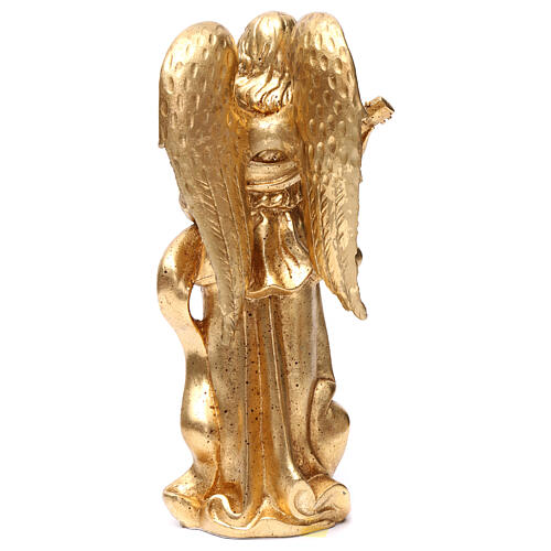 Stehender goldener Engel mit Mandoline, 35 cm 5