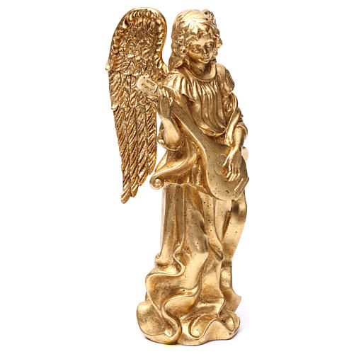 Anioł stojący 35 cm złoty z mandoliną 4