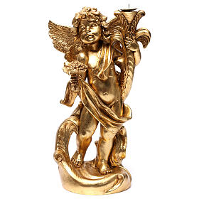 Candleholder Angel in gold leaf 45 cm