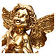 Angelo portacandele oro foglia 45 cm con colomba s2