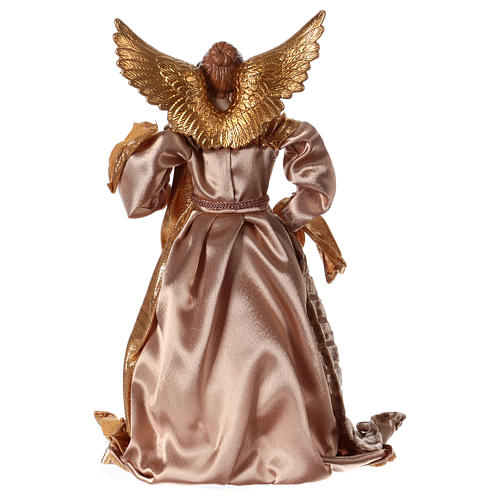 Angel in resin with golden robe 35 cm 5