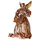 Angel in resin with golden robe 35 cm s3