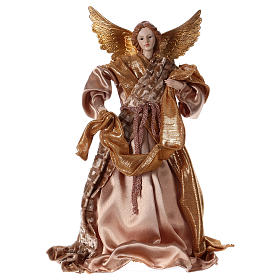 Anjo resina tecido cor ouro 35 cm s1